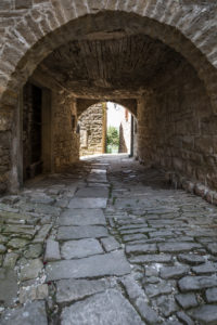 Gate in the mountain village of Groznjan, Istria, Croatia Gate in the mountain village of Groznjan, Istria, Croatia